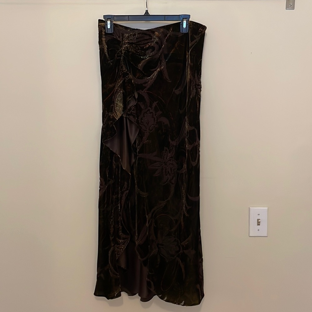 Vintage Ralph Lauren velvet ankle length skirt